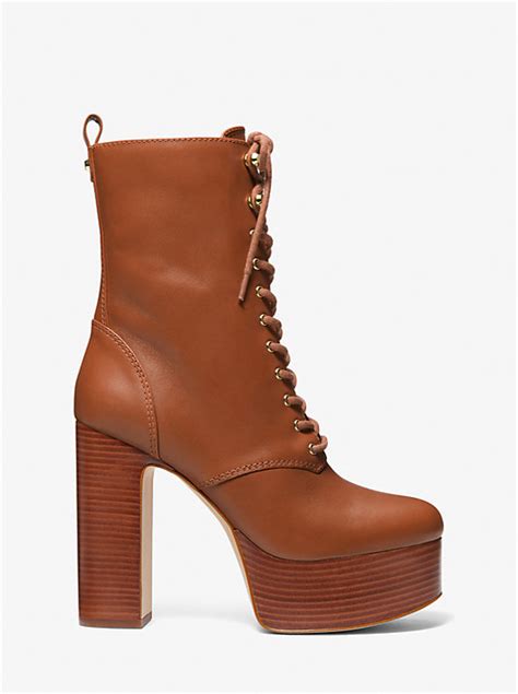 botki michael kors|Natasha Leather Platform Boot .